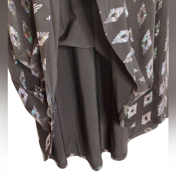 LuLaRoe Scarlett dress Black with        Iridescent Silver Diamonds size 10 - Picture 4 of 10